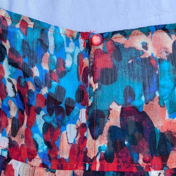 🌸Jack by BB Dakota sheer multi colored blouse size medium - Picture 7 of 7